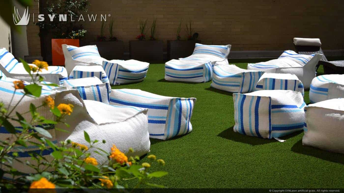 artificial grass residential patio