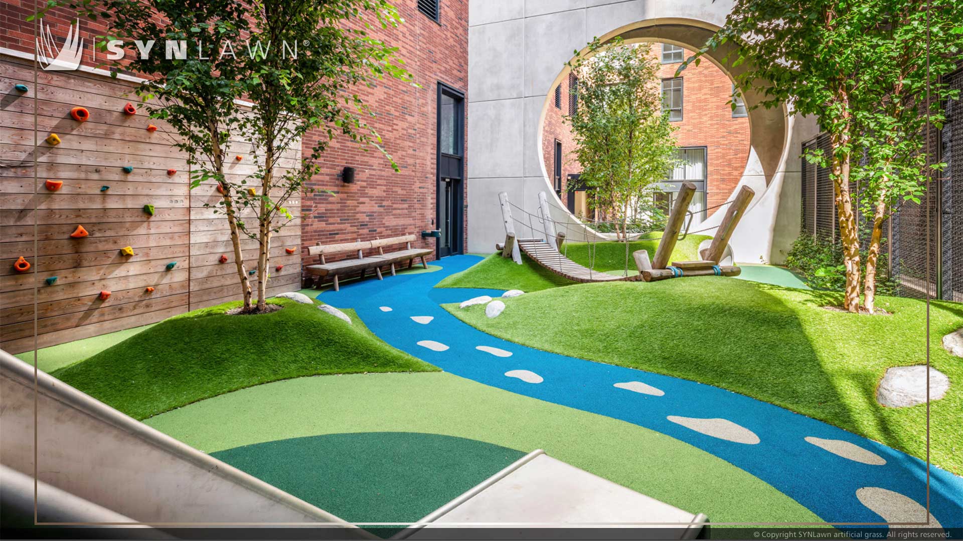 Rooftop playground built by SYNLawn