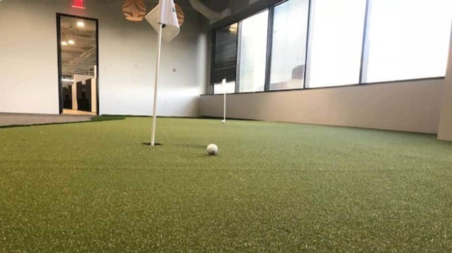indoor putting green close up in Jacksonville, FL