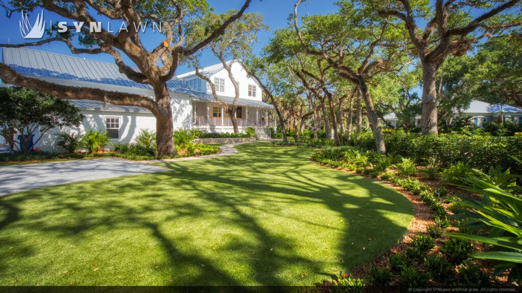 SYNLawn Jacksonville FL residential artificial grass for yards with shade problems