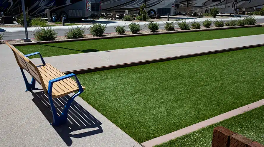 bocce court at RV park