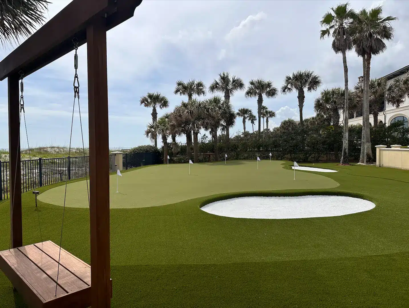 luxury outdoor putting green