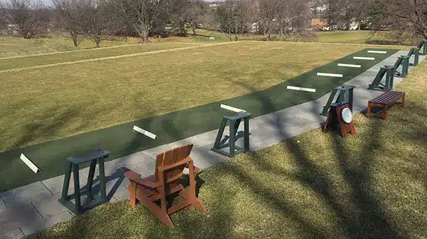 professionally installed artificial grass tee line from SYNLawn