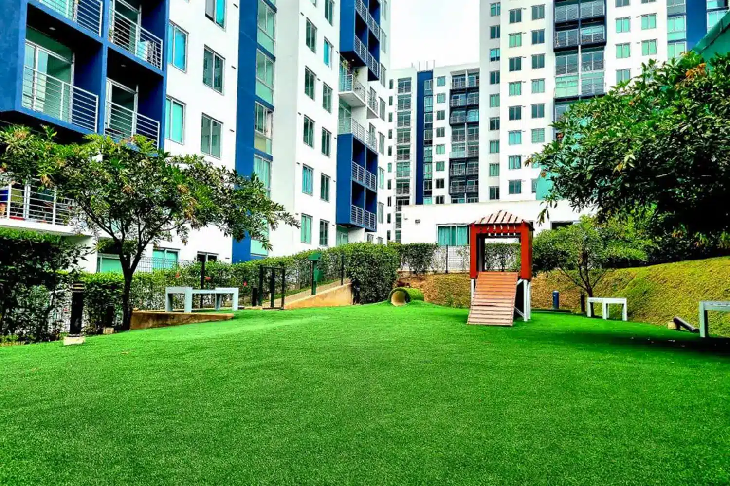 Outdoor dog park installed by SYNLawn